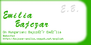 emilia bajczar business card
